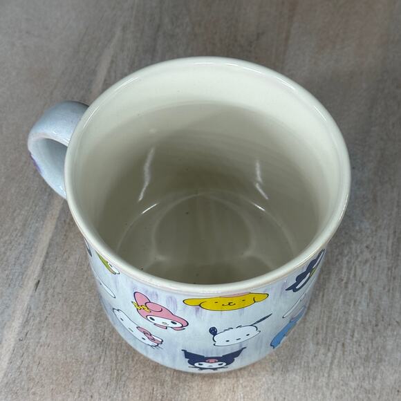 Hello Kitty Friends Ceramic Mug Glaze Face Wrap Around Design Gray Collectible - Picture 7 of 12